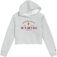 League-Legacy Women's Arizona State Sun Devils Grey Cropped Hoodie