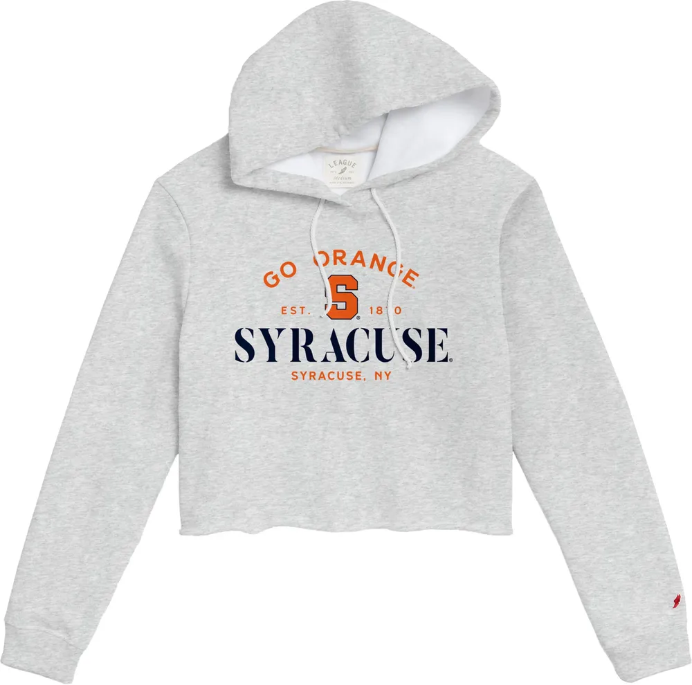 League-Legacy Women's Syracuse Orange Grey Cropped Hoodie