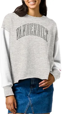 League-Legacy Women's Vanderbilt Commodores Grey Rev Crew Sweatshirt