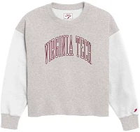 League-Legacy Women's Virginia Tech Hokies Grey Rev Crew Sweatshirt