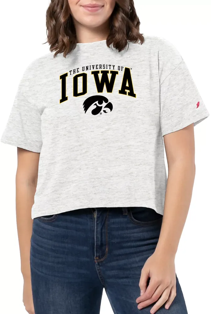 League-Legacy Women's Iowa Hawkeyes White Intramural Midi T-Shirt