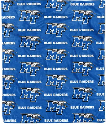 Logo Brands Middle Tennessee State Blue Raiders Plush Blanket