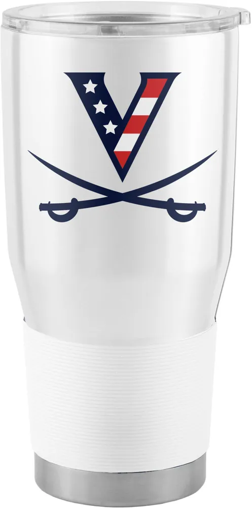 Logo Brands Virginia Cavaliers Red, White and HOO 30 oz. Stainless Steel Tumbler