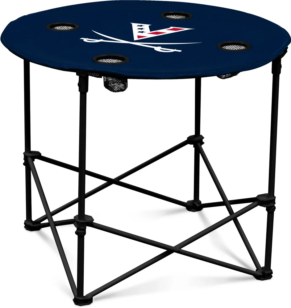 Logo Brands Virginia Cavaliers Red, White and HOO Round Table