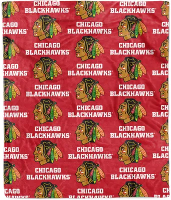 Logo Brands Chicago Blackhawks Logo Plush Blanket