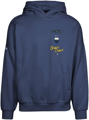 Levelwear Men's Milwaukee Brewers 2023 City Connect Navy Base Line Hoodie