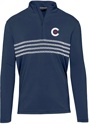 Levelwear Men's Chicago Cubs 2023 City Connect Navy Asher Quarter-Zip Shirt