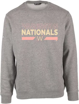 Levelwear Men's Washington Nationals 2023 City Connect Gray Zane No Hitter Crew Neck Sweatshirt
