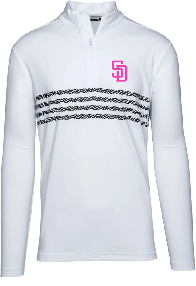 Levelwear Men's San Diego Padres 2023 City Connect White Asher Quarter-Zip Shirt