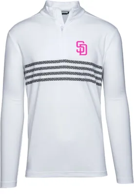Levelwear Men's San Diego Padres 2023 City Connect White Asher Quarter-Zip Shirt