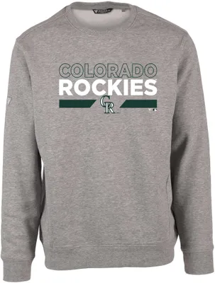 Levelwear Men's Colorado Rockies 2023 City Connect Gray Zane No Hitter Crew Neck Sweatshirt