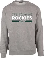 Levelwear Men's Colorado Rockies 2023 City Connect Gray Zane No Hitter Crew Neck Sweatshirt