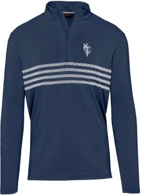 Levelwear Men's Kansas City Royals 2023 Connect Navy Asher Quarter-Zip Shirt