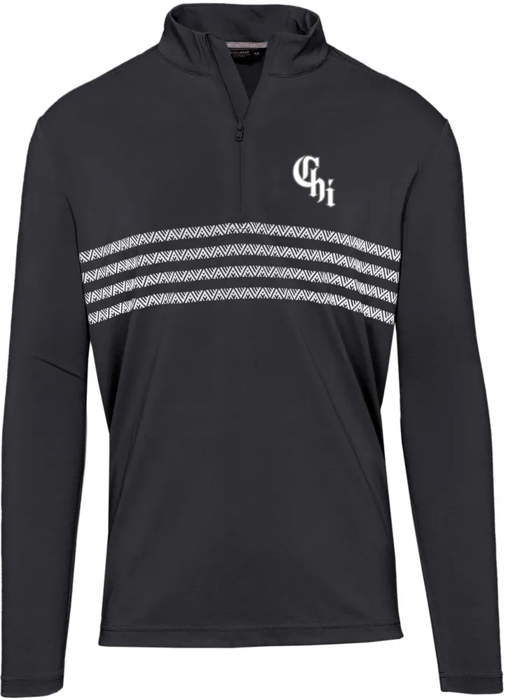 Levelwear Men's Chicago White Sox 2023 City Connect Black Asher Quarter-Zip Shirt