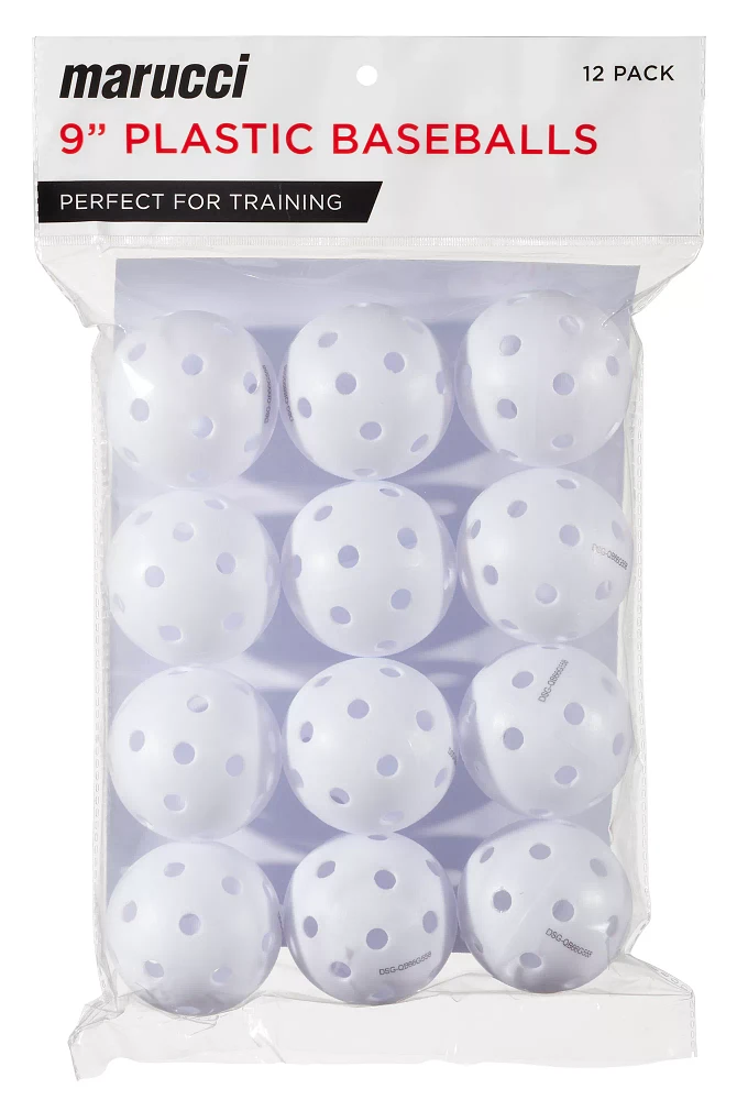 Marucci 9" Plastic Training Baseballs - 12 Pack