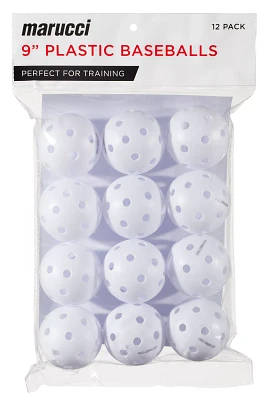 Marucci 9" Plastic Training Baseballs - 12 Pack