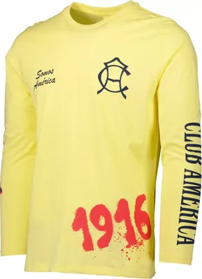 Sport Design Sweden Club America Multi-Hit Yellow Long Sleeve Shirt