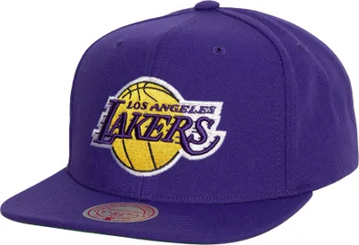 Mitchell and Ness Adult Los Angeles Lakers Conference Patch Adjustable Snapback Hat