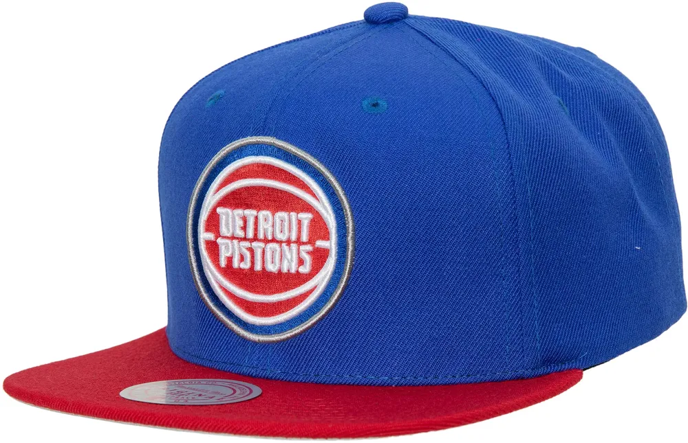 Mitchell and Ness Adult Detroit Pistons 2.0 2Tone Adjustable Snapback Hat