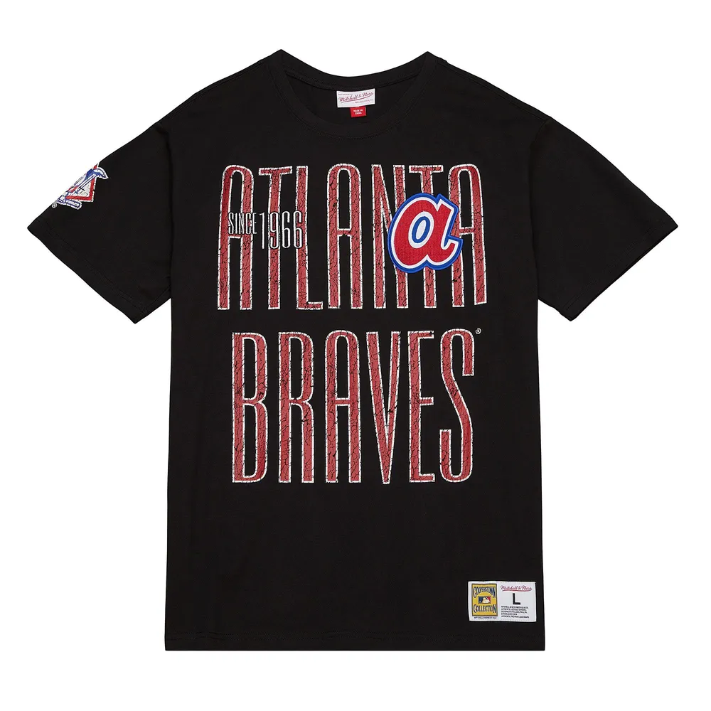 Mitchell & Ness Men's Atlanta Braves Black OG 2.0 T-Shirt