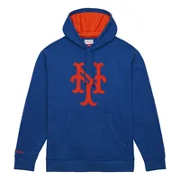 Mitchell & Ness Men's New York Mets Royal Snow Washed Fleece Pullover Hoodie