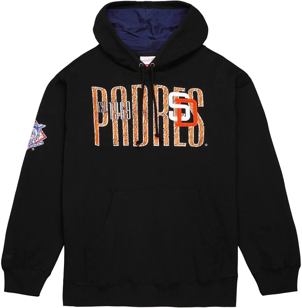 Mitchell & Ness Men's San Diego Padres Black OG 2.0 Fleece Pullover Hoodie