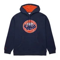 Mitchell & Ness Men's Houston Astros Navy Snow Washed Fleece Pullover Hoodie