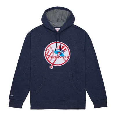 Mitchell & Ness Men's New York Yankees Navy Snow Washed Fleece Pullover Hoodie