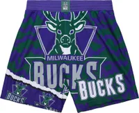 Mitchell & Ness Men's Milwaukee Bucks Purple Jumbotron Swingman Shorts