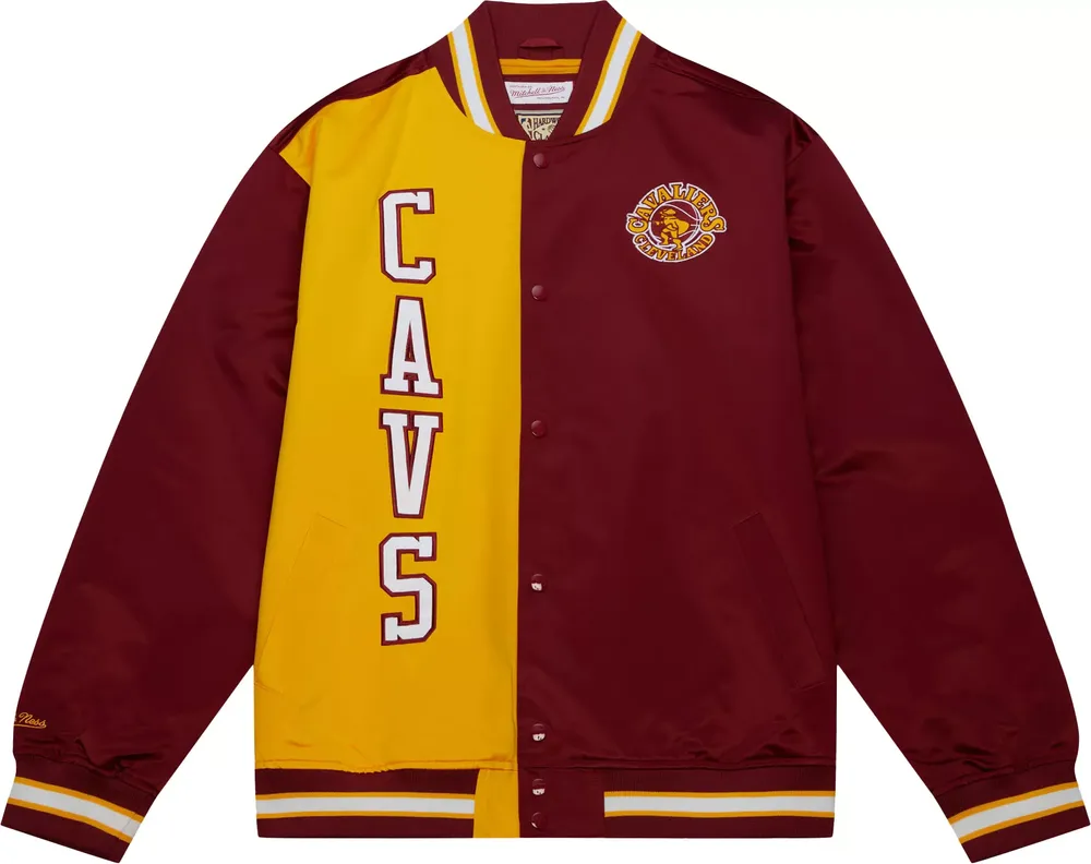 Mitchell and Ness Men's Cleveland Cavaliers Red Satin Jacket