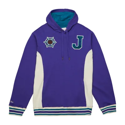 Mitchell and Ness Men's Utah Jazz Teal French Terry Hoodie