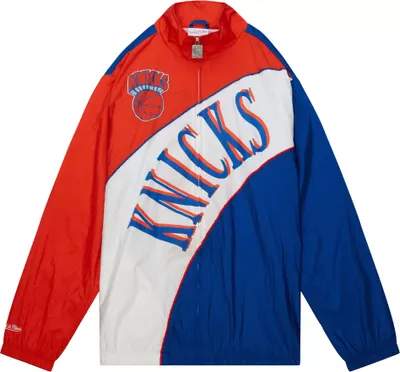 Mitchell and Ness Men's New York Knicks White Arch Windbreaker