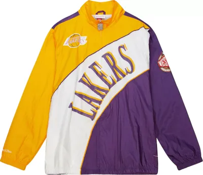 Mitchell and Ness Men's Los Angeles Lakers White Arch Windbreaker