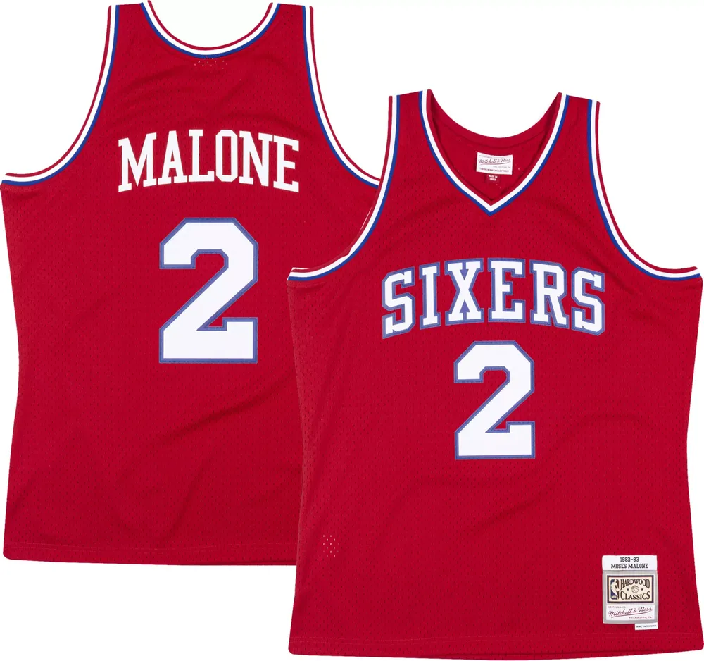 Mitchell and Ness Men's Philadelphia 76ers 1982 Karl Malone #2 Swingman Jersey