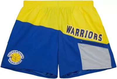 Mitchell and Ness Adult Golden State Warriors Utility Shorts