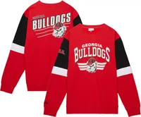 Mitchell & Ness Men's Georgia Bulldogs Red All Over 3.0 Crew Neck Sweatshirt