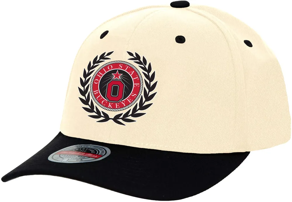 Mitchell & Ness Adult Ohio State Buckeyes Off-White College Pro Snapback Adjustable Hat