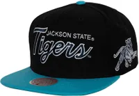 Mitchell & Ness Men's Jackson State Tigers Black Team Script Adjustable Snapback Hat