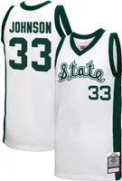 Mitchell & Ness Men's Michigan State Spartans White Magic Johnson Authentic Throwback Basketball Jersey