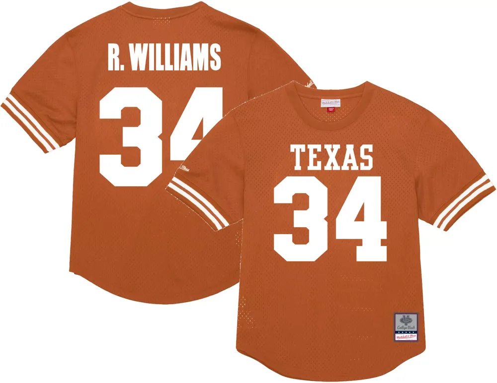 Mitchell & Ness Men's Texas Longhorns #34 Burnt Orange Big and Tall Ricky Williams Replica Throwback Football Jersey