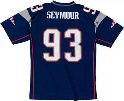 Mitchell & Ness Men's New England Patriots Richard Seymour #93 2003 Red Throwback Jersey