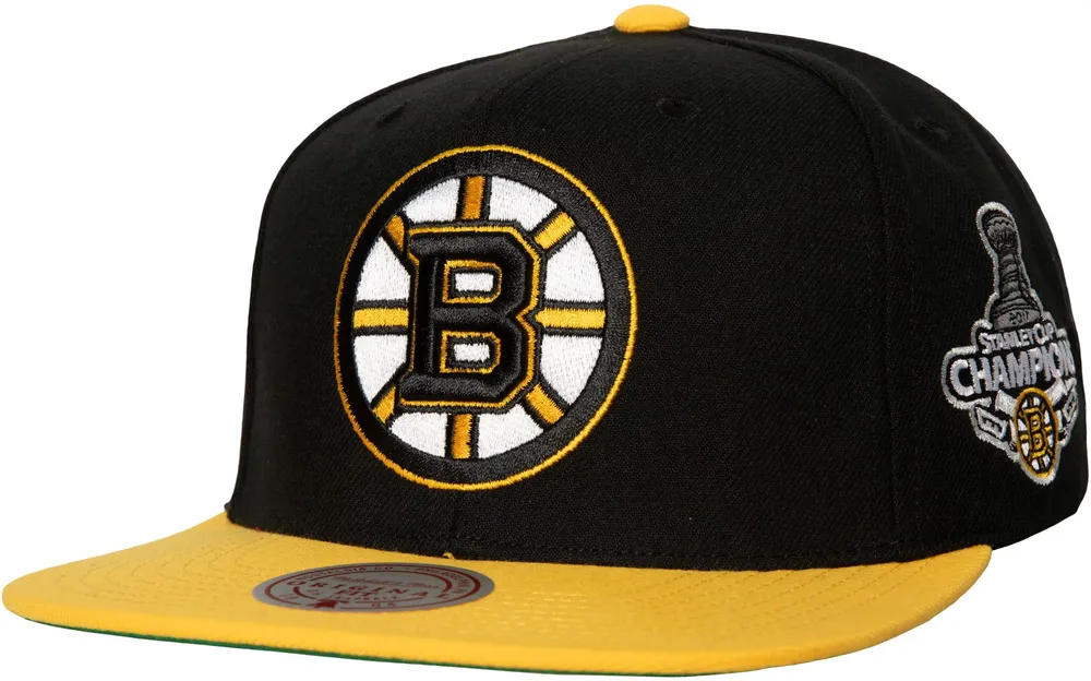 Mitchell & Ness Boston Bruins 2-Tone Stanley Cup Patch Snapback Hat