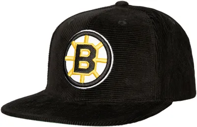 Mitchell & Ness Adult Boston Bruins Vintage Side Patch Snapback Hat