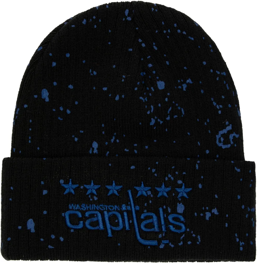 Mitchell & Ness Adult Washington Capitals 2-Hit Black Cuffed Beanie