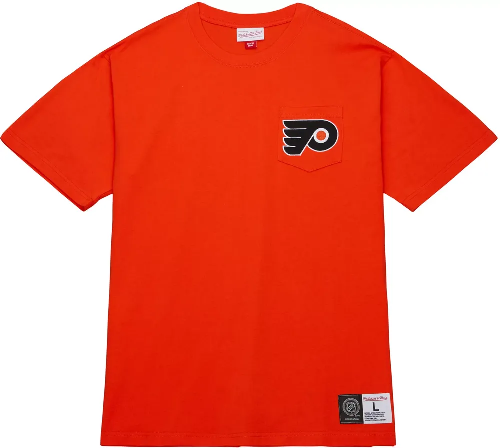 Mitchell & Ness Philadelphia Flyers Pocket Orange T-Shirt