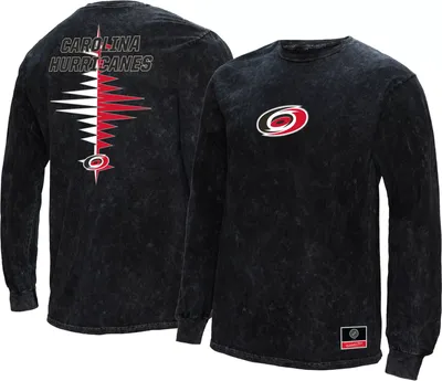 Mitchell & Ness Carolina Hurricanes Vintage Zig-Zag Black Long Sleeve Shirt