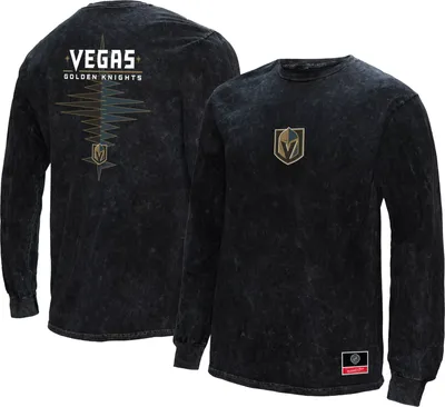 Mitchell & Ness Vegas Golden Knights Vintage Zig-Zag Black Long Sleeve Shirt