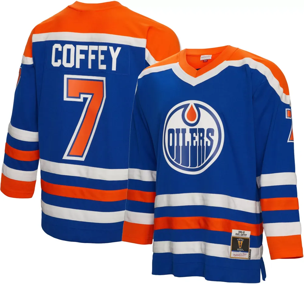 Mitchell & Ness Edmonton Oilers Paul Coffey #7 '86 Blue Line Jersey