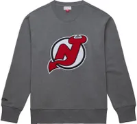 Mitchell & Ness New Jersey Devils Snow Wash Grey Crew Neck Sweatshirt