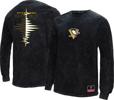 Mitchell & Ness Pittsburgh Penguins Vintage Zig-Zag Black Long Sleeve Shirt